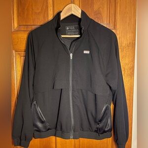 Figs Black Sydney Performance Scrub Jacket. Size Medium. EUC